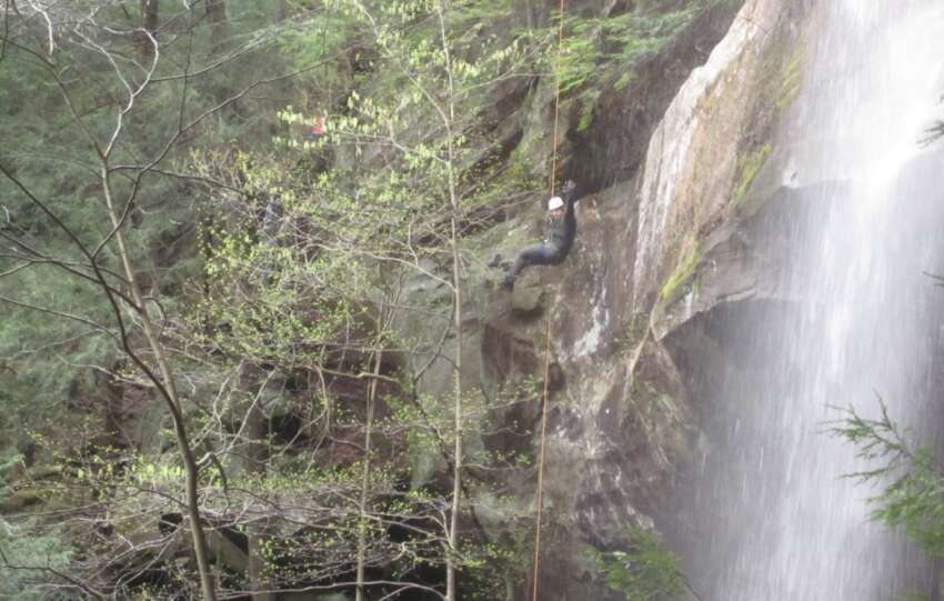 big spring hocking hills adventure trek rappelling