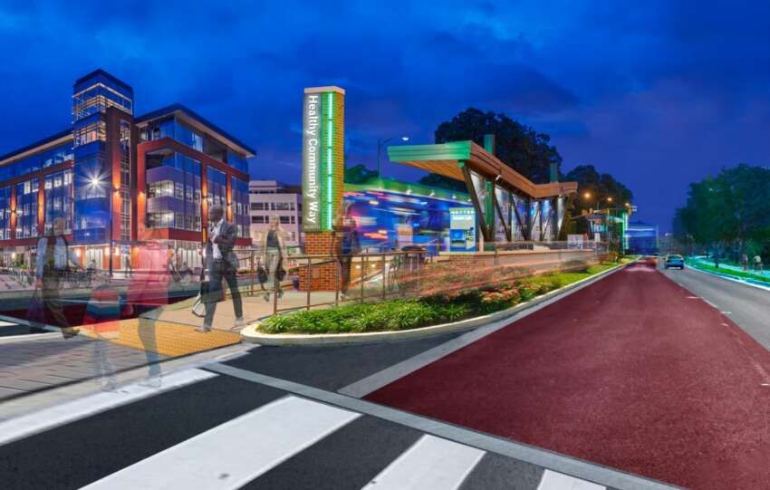 bus rapid transit station columbus ohio