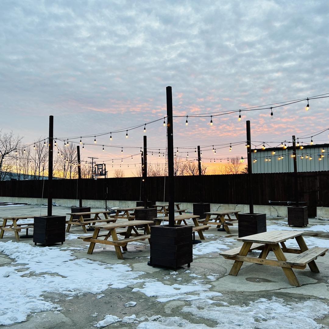 cozy patio in winter
