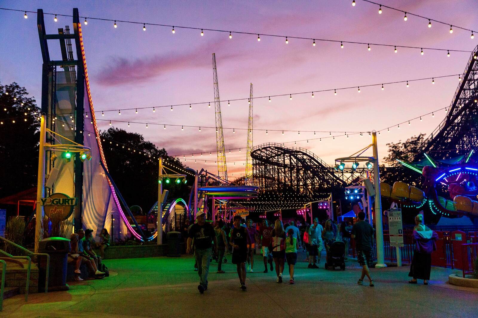 cedar point at sunset