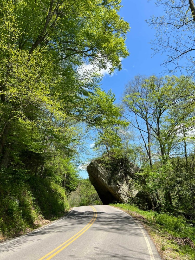 Clear Creek Metro Park hanging rock