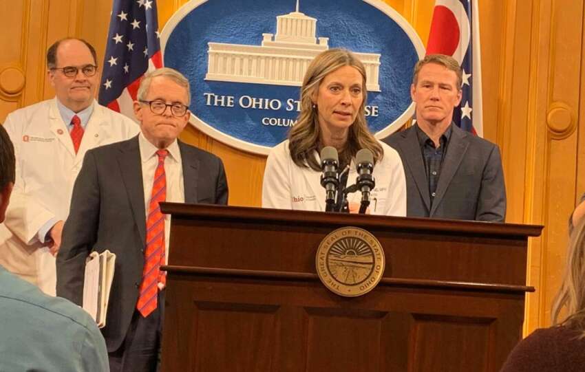 dr amy acton and mike dewine give covid press conference