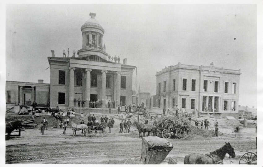 old courthouse being torn down