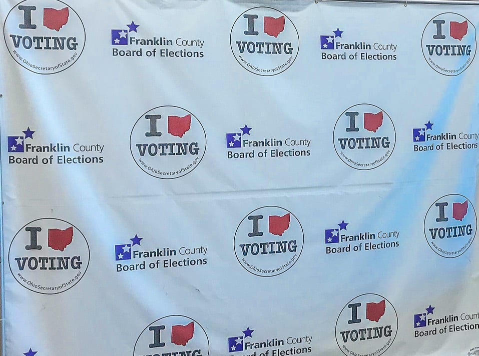 Franklin county early voting selfie backdrop