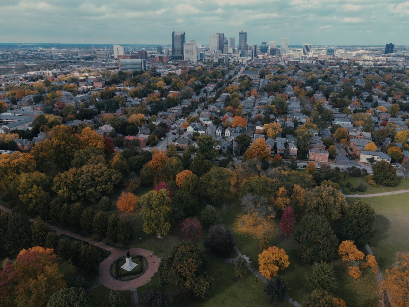 German Village Columbus aerial