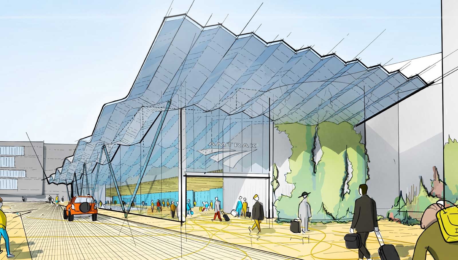 passenger rail station rendering