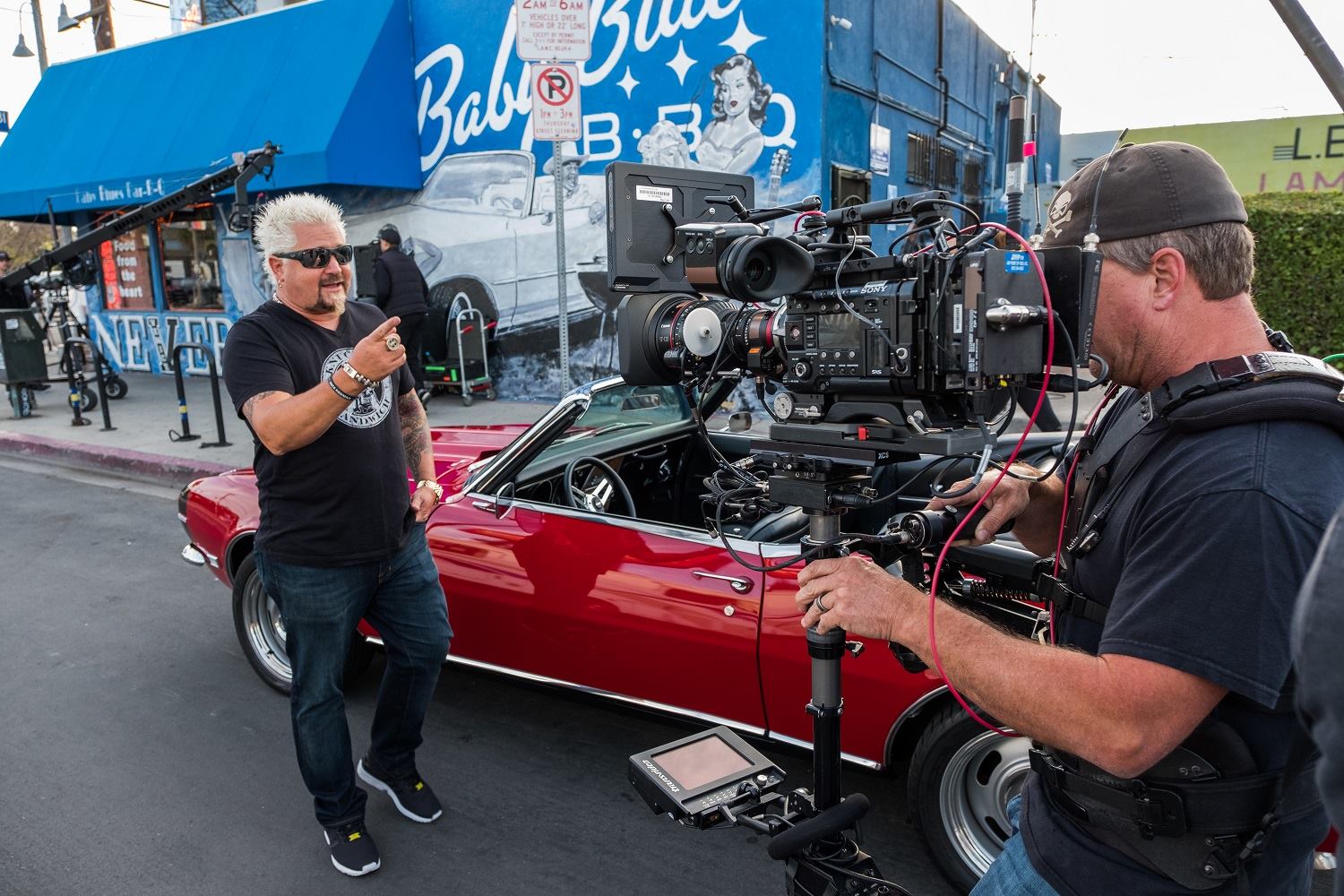 Guy Fieri filming show