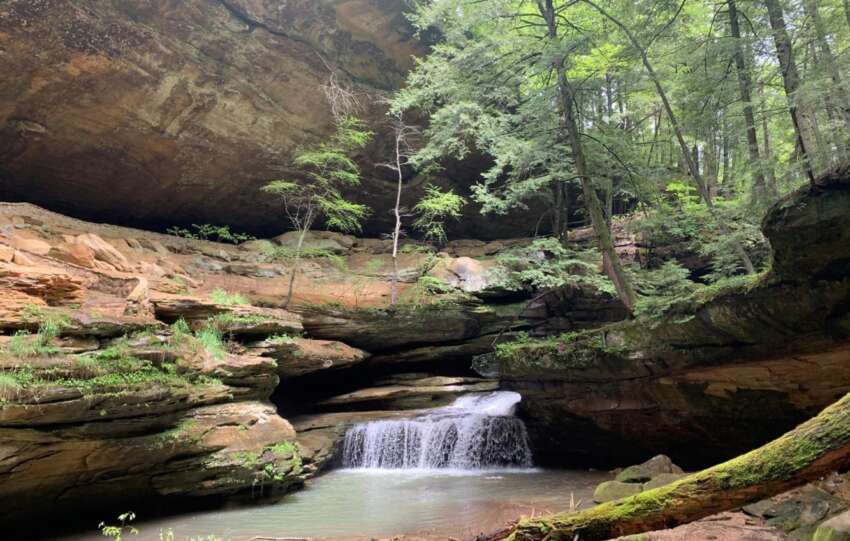 Waterfall at Old Man's Cave, Hocking Hills State Park, Ohio