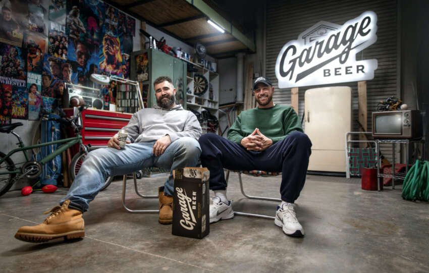 jason and travis kelce garage beer