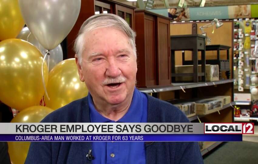 Larry Arnold discussing his retirement from Kroger