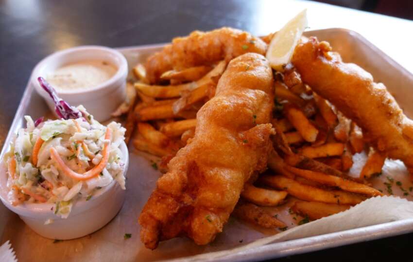 Fish and chips at Matt and Tonys