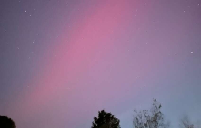 northern lights over delaware ohio