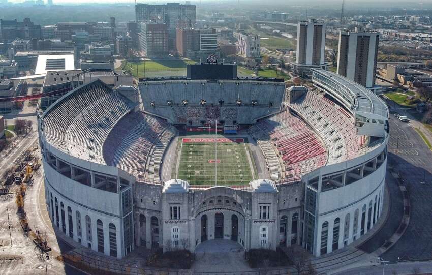 an aerial view of ohio stadium