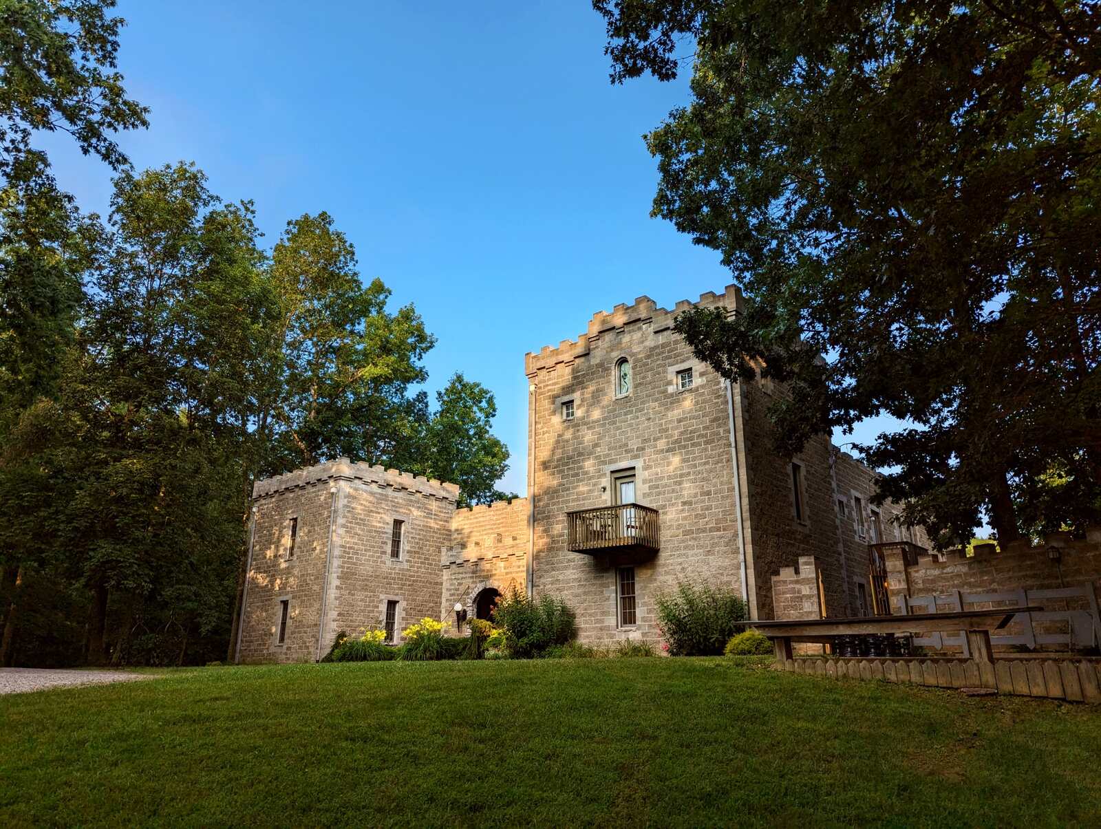 the exterior of ravenwood castle