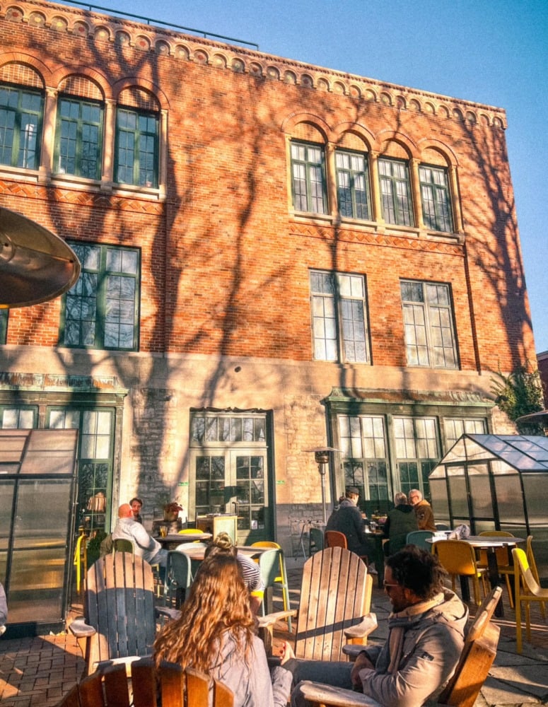 patio at understory in winter