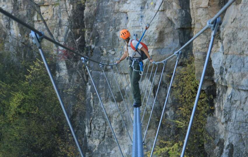via ferrata quarry trails
